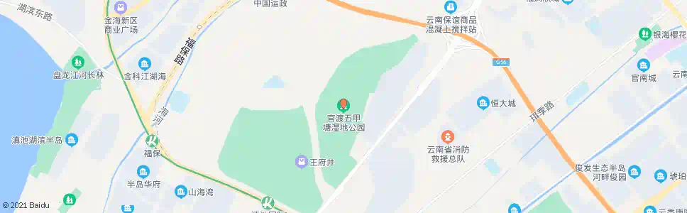昆明五甲塘湿地公园_公交站地图_昆明公交_妙搜公交查询2025