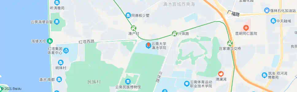 昆明滇池学院(红塔东路)_公交站地图_昆明公交_妙搜公交查询2025