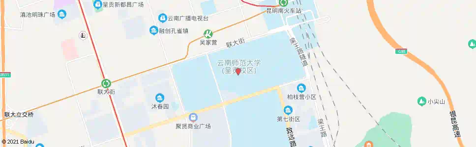 昆明聚贤街(师范大学)_公交站地图_昆明公交_妙搜公交查询2025