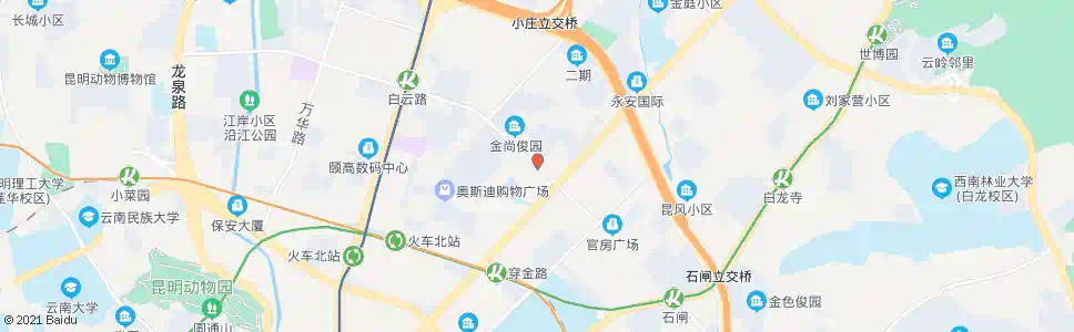 昆明小坝(白云路)_公交站地图_昆明公交_妙搜公交查询2025