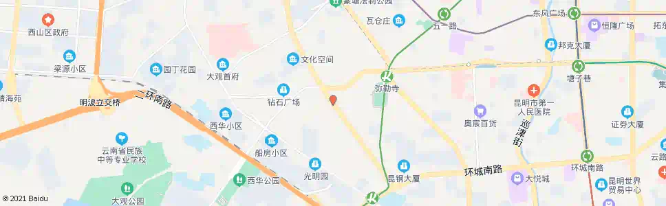 昆明西坝路口环城西路_公交站地图_昆明公交_妙搜公交查询2025