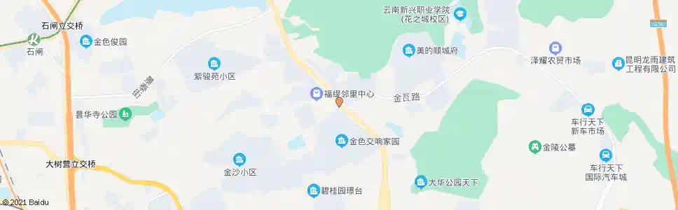 昆明金瓦路口(东三环)_公交站地图_昆明公交_妙搜公交查询2025