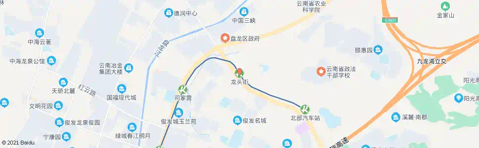 昆明龙头街四组_公交站地图_昆明公交_妙搜公交查询2025