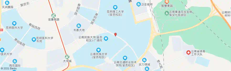 昆明万青路(民族大学)_公交站地图_昆明公交_妙搜公交查询2025