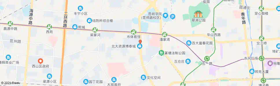昆明棕树营_公交站地图_昆明公交_妙搜公交查询2025