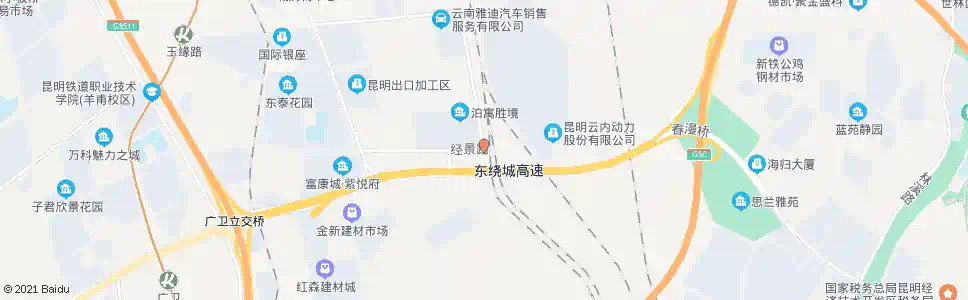 昆明博望路口经景路_公交站地图_昆明公交_妙搜公交查询2025