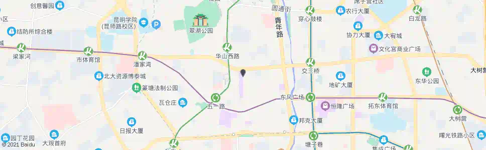 昆明正义路步行街_公交站地图_昆明公交_妙搜公交查询2025