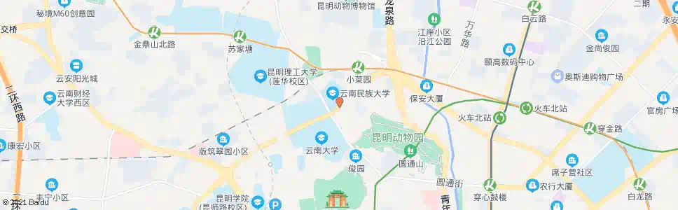 昆明莲花池(一二一大街)_公交站地图_昆明公交_妙搜公交查询2025