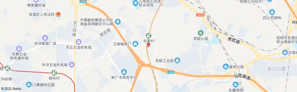 昆明金光大道物流城_公交站地图_昆明公交_妙搜公交查询2025