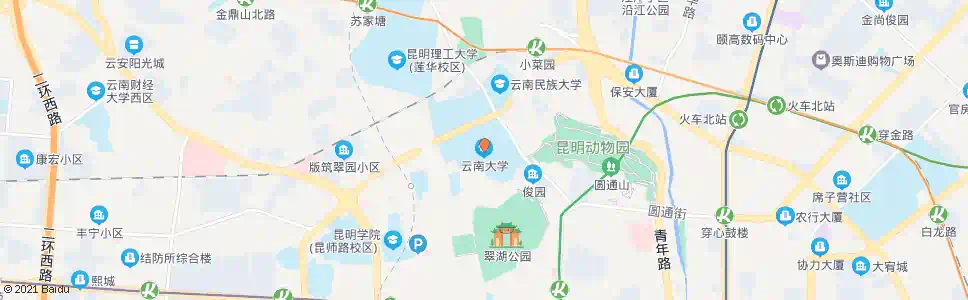 昆明翠湖北路_公交站地图_昆明公交_妙搜公交查询2025