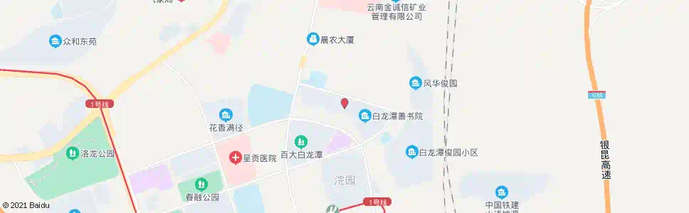 昆明白龙潭善书院西门_公交站地图_昆明公交_妙搜公交查询2025