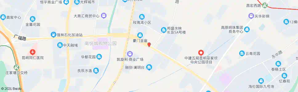 昆明双凤路口广福路_公交站地图_昆明公交_妙搜公交查询2025