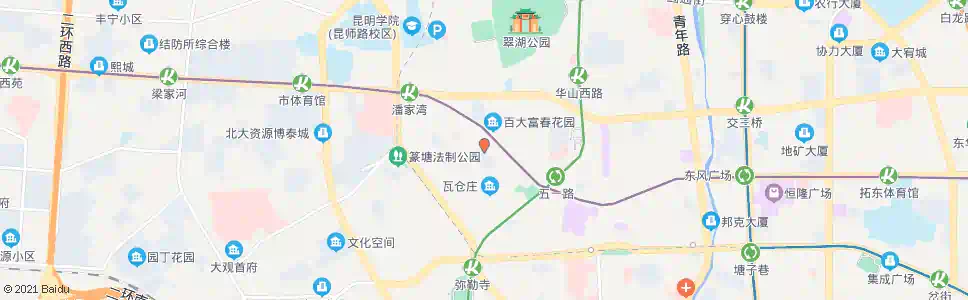 昆明东风西路口新闻路_公交站地图_昆明公交_妙搜公交查询2025