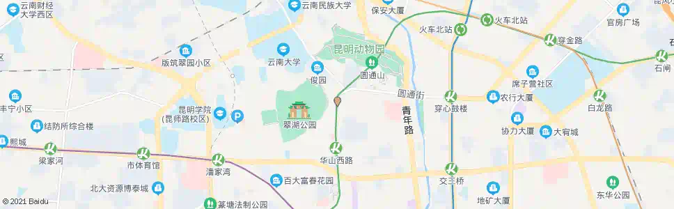 昆明青云街_公交站地图_昆明公交_妙搜公交查询2025