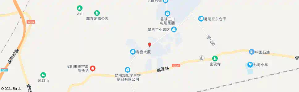 昆明七甸工业园区(阳春大道)_公交站地图_昆明公交_妙搜公交查询2025