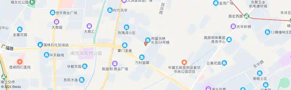 昆明双凤路口锦城路_公交站地图_昆明公交_妙搜公交查询2025