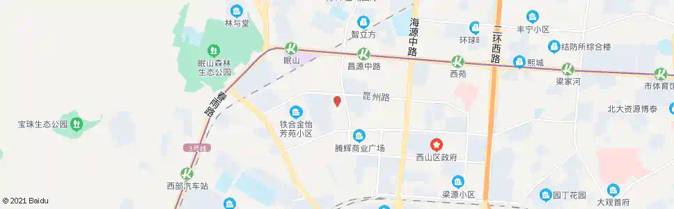 昆明张家村(华苑路)_公交站地图_昆明公交_妙搜公交查询2025