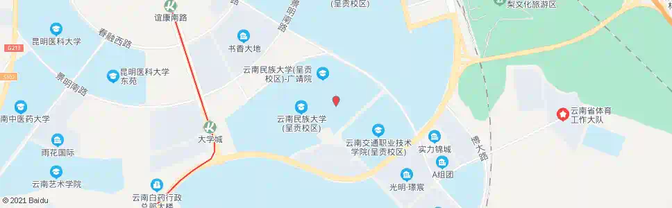 昆明万青路(云南民族大学)_公交站地图_昆明公交_妙搜公交查询2025