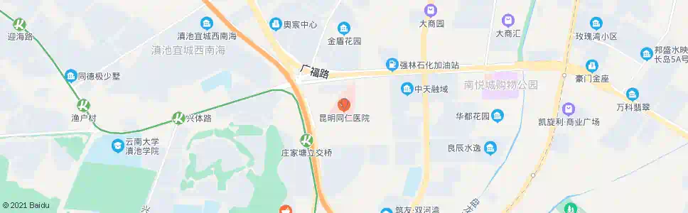 昆明昆明同仁医院(金家村)_公交站地图_昆明公交_妙搜公交查询2025