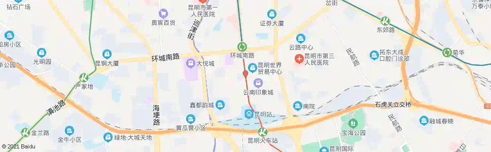 昆明永安路口北京路_公交站地图_昆明公交_妙搜公交查询2025