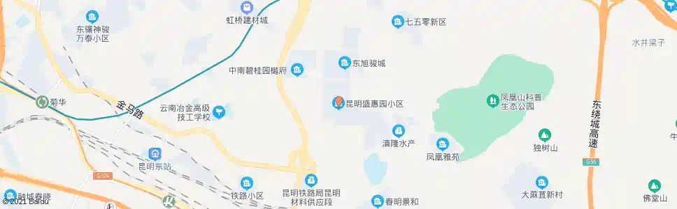 昆明蕙园公寓_公交站地图_昆明公交_妙搜公交查询2025