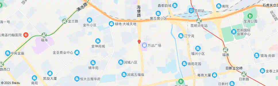 昆明洒金巷口(海埂路)_公交站地图_昆明公交_妙搜公交查询2025