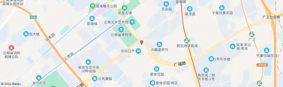 昆明普自村_公交站地图_昆明公交_妙搜公交查询2025