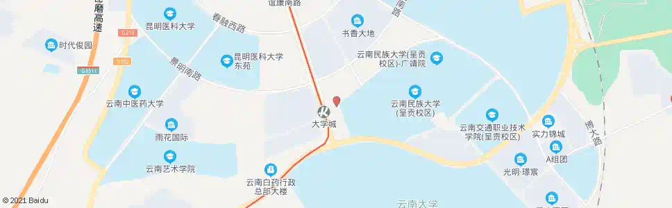 昆明雨花公交枢纽站(地铁大学城站)_公交站地图_昆明公交_妙搜公交查询2025
