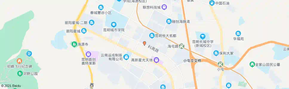 昆明水逸康桥小区(科高路)_公交站地图_昆明公交_妙搜公交查询2025