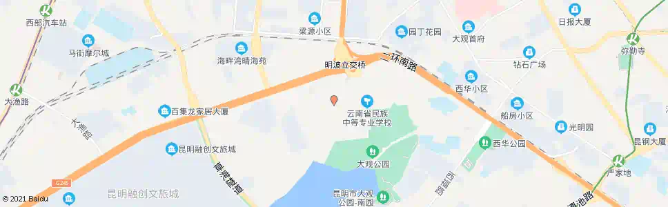 昆明明波村_公交站地图_昆明公交_妙搜公交查询2025