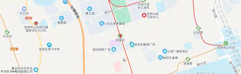 昆明驼峰街口彩云南路(驼峰街地铁站)_公交站地图_昆明公交_妙搜公交查询2025
