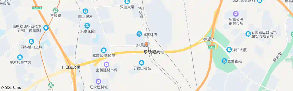 昆明经景路口龙辉路_公交站地图_昆明公交_妙搜公交查询2025