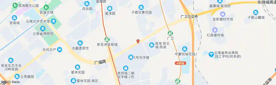 昆明子君村(广福路)_公交站地图_昆明公交_妙搜公交查询2025