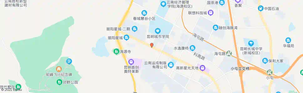 昆明商院路口海源北路_公交站地图_昆明公交_妙搜公交查询2025
