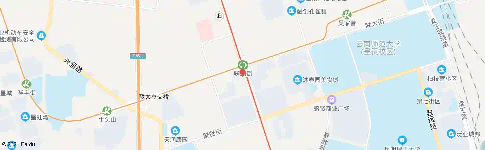 昆明联大街地铁站D口_公交站地图_昆明公交_妙搜公交查询2025
