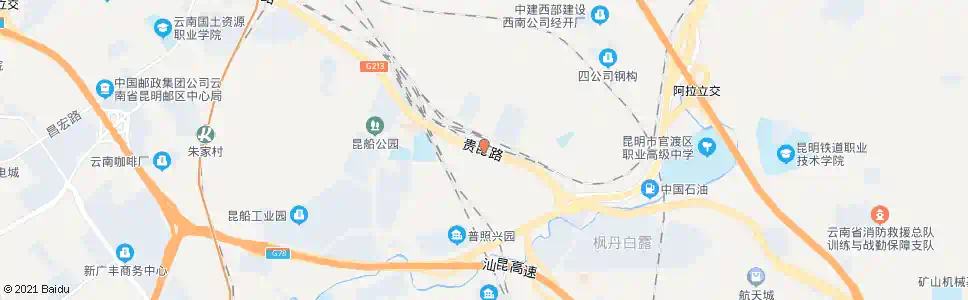 昆明普照村(贵昆路)_公交站地图_昆明公交_妙搜公交查询2025