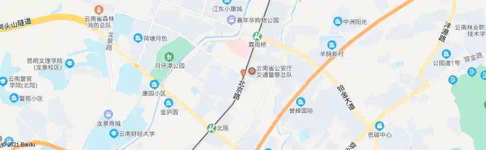 昆明江东花园北路口(北京路)_公交站地图_昆明公交_妙搜公交查询2025