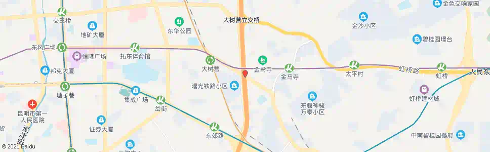 昆明东风路东段_公交站地图_昆明公交_妙搜公交查询2025