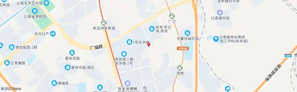 昆明螺蛳湾二期商城大道_公交站地图_昆明公交_妙搜公交查询2025