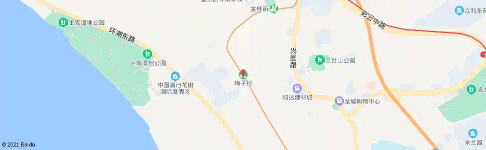 昆明小梅子村_公交站地图_昆明公交_妙搜公交查询2025