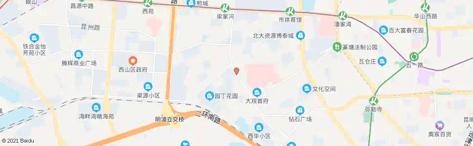 昆明丹霞路口西园路_公交站地图_昆明公交_妙搜公交查询2025