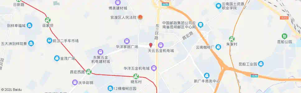 昆明彩云北路口昌宏路_公交站地图_昆明公交_妙搜公交查询2025