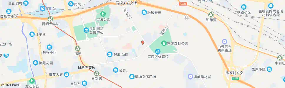 昆明红星家园_公交站地图_昆明公交_妙搜公交查询2025