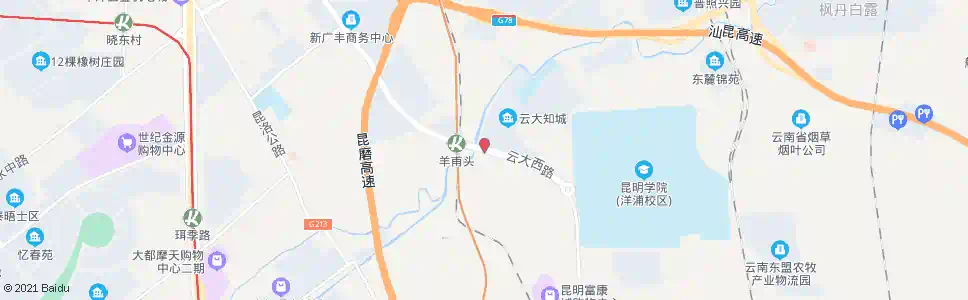 昆明羊甫村_公交站地图_昆明公交_妙搜公交查询2025