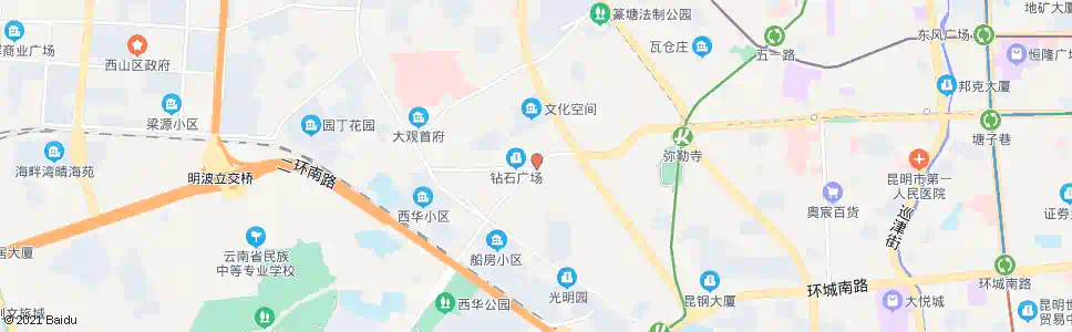 昆明西华北路口西坝路_公交站地图_昆明公交_妙搜公交查询2025