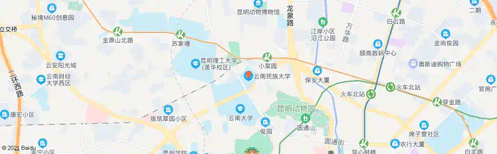 昆明民族大学_公交站地图_昆明公交_妙搜公交查询2025
