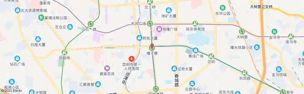 昆明塘子巷_公交站地图_昆明公交_妙搜公交查询2025