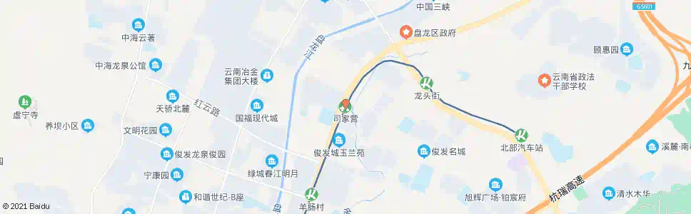 昆明司家营站_公交站地图_昆明公交_妙搜公交查询2025