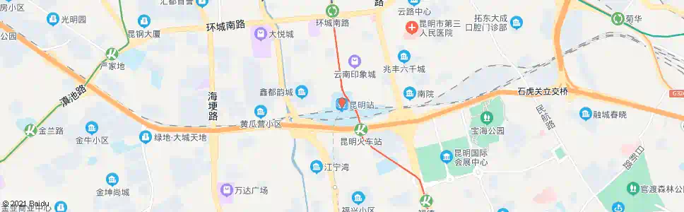 昆明环城南路西口(滇池路)_公交站地图_昆明公交_妙搜公交查询2025