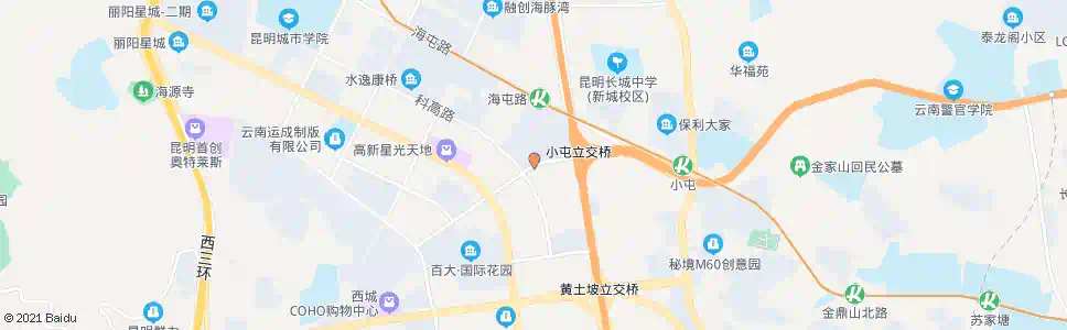 昆明小屯立交桥西口_公交站地图_昆明公交_妙搜公交查询2025